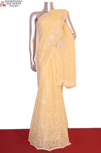 Exclusive Thread Embroidery Pure Silk Chiffon